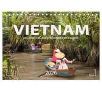 VIETNAM - Im Land des aufsteigenden Drachens (Tischkalender 2026 DIN A5 quer), CALVENDO Monatskalender: Hanoi, Ho Chi Minh City, Hoi An und Hue