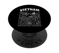 Vietnam Recuerdo Vietnamita Ciudades Vintage PopSockets PopGrip Adhesivo