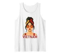 Vietnamese Girl Vietnam Flag Vietnamese Girlfriend Wife Camiseta sin Mangas