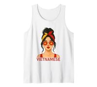 Vietnamese Girl Vietnam Flag Vietnamese Girlfriend Wife Camiseta sin Mangas
