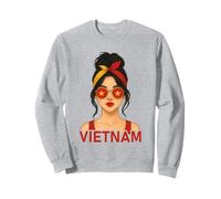 Vietnamese Girl Vietnam Flag Vietnamese Girlfriend Wife Sudadera