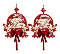 Vietnamese New Year Decorations 2026, Lunar Spring Festival Red Hanging Ornaments, Traditional TET Vietnam Door Sign for Home Restaurant Door Wall