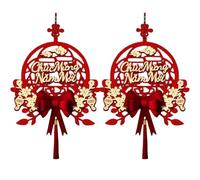 Vietnamese New Year Decorations 2026, Lunar Spring Festival Red Hanging Ornaments, Traditional TET Vietnam Door Sign for Home Restaurant Door Wall
