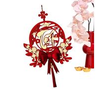 Vietnamese New Year Decorations Set - Lunar Holiday Ornaments for Festive Display | Fabric Accents with Paper Craft Elements, Hanging Scene Props, Indoor Celebration Decor Home Events 26.77x14.17 in