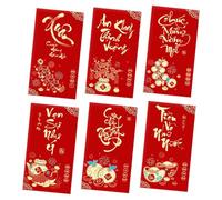 Vietnamese Red Envelopes 2026-6 Piece Year Of The Horse Money Packet, Traditional Chinese Gift Envelopes | Lunar New Year For Children Men Women Kids Boys Girls Family Friends Teens Celebr