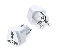 VIEVRE 2 adaptadores de viaje universales, adaptador de China Alemania, adaptador universal europeo, adaptador de enchufe para Estados Unidos, Reino Unido, Tailandia, Suiza, China, Italia, etc