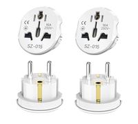 VIEVRE 4pcs Adaptadores de enchufe universal, adaptador de enchufe China a Europa, adaptador universal para Europa, EE. UU., Reino Unido, Tailandia, Suiza, China, Italia