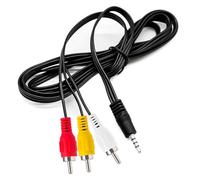 VIEVRE Cable AV de 3,5 mm a RCA, Cable S Video, RCA a Jack 3,5, 3 5 Jack a RCA, RCA a 3,5 mm, Cable RCA, Cable de Audio para Smartphones, Reproductores MP3, tabletas, Altavoces, Cine en casa, 1m
