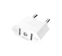 VIEVRE US to EU Adapter - Adaptador de corriente universal de viaje de 2 pines for America, México, Canadá, Egipto, España - Blanco