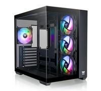 View 380 TG ARGB Black ATX Case; Ventiladores ARGB de 4 x 120 mm incluidos; soporta Placa Base de Conector Oculto; Panel Frontal y Lateral de Vidrio Templado; CA-1Z2-00M1WN-00; 3 años de garantía