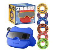 View Finder, Interactive Toy with 6 Reel 3D Classic Viewfinder Educational Optical Viewer for Kids Ages 3+ Learning Toy for Classroom Kindergarten Preschool Home School Road Trip Camping Travel Use