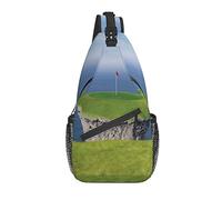 View of Golf by The Ocean Sling Backpack Chest Crossbody Bag Casual Daypack para Hombres y Mujeres