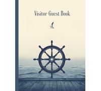 View of the Sea Guest Book to collect feedback and reviews from visitors: Suitable for Holiday Home, Rental Cottage, Lodge Cabin, Caravan, B&B, Boat ... Property or Beach House. Size: 8.5" x 11"