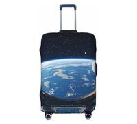 View The Sci-Fi Planet from The Space Station, funda elástica para equipaje de viaje, protector de maleta, funda de equipaje impresa antiarañazos, Black, XL
