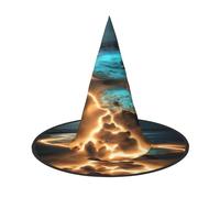 View under the moon - 3 sombreros de bruja de Halloween, sombrero de fiesta, adecuado para accesorios de juego de escenario