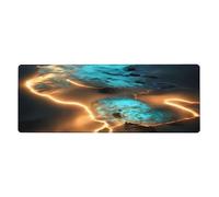 View Under The Moon - Alfombrilla de mouse para computadora de 12 x 31.5 pulgadas de largo con base antideslizante para juegos y oficina