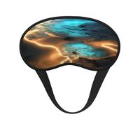 View Under The Moon - Máscara opaca para dormir, poliéster suave, antiluz, elegante, adecuada para hombres y mujeres, para el trabajo diario y viajes al aire libre.