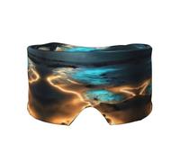 View Under The Moon - Máscara para dormir con diseño de ojeras y orejas, regalo suave para hombres y mujeres, diadema ajustable para yoga y viaje