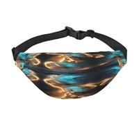 View under the moon - Riñonera cruzada para niños, bolsa de cintura grande de viaje para deportes, correr, ciclismo, viajes, pesca