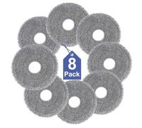 VIEWALL Toallitas para Roborock Saros 10R,Saros 20,Saros Z70,Qrevo Curvx,Qrevo Curv 2 Pro,Qrevo Edge 2 Robot Aspirador de Microfibra Mejorada,Suave, Lavable y Reutilizable Mop Pads