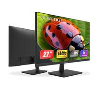 Viewedge 27 Inch Monitor with 2K 2560 x 1440 IPS Panel 75hz | Computer Monitor 27 Inch QHD with HDMI, DP and VESA Wall Mountable | Eye Protection PC 1440p Monitor for Working and Gaming