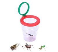 Viewer Jar, Observation Container, Magnifying Explorer Cup, 1.69x2.83x1.97 Inches Stem Outdoor Learning Tool, Clear Lid, Kids Nature Science I Enjoy Observation