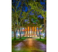 Views of the College of Charleston Campus Journal: 6 x 9 100 page lined hardcover photo of Randolph Hall at night and History Department