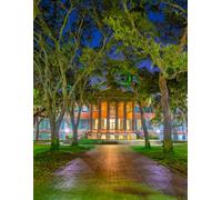 Views of the College of Charleston Campus Journal: 8.5 x 11 100 page lined softcover photo of Randolph Hall at night and History Department
