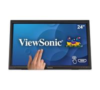 ViewSonic TD2423D - Monitor de pantalla táctil de 24 pulgadas y 1080p, 10 puntos multi IR táctil para puntos de venta al por menor y quiosco, vidrio resistente a los arañazos 7H, cuidado de los ojos