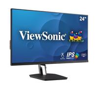 ViewSonic TD2455 Monitor Táctil de 24" Pulgadas Full HD, Panel IPS, HDMI, DP, HUB USB 3.0, USB-C 3.1 con función de Carga, Altavoces, Plateado-Negro