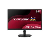 ViewSonic VA2408-HDJ Monitor 24 Pulgadas Full HD, 100Hz, Ims MPRT, IPS, 99% sRGB, Pivote y Giratorio Ajustables, HDR10, HDMI, VGA, DP, Sin Parpadeo, Garantía de Dos años