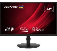 ViewSonic VA2408-HDJ Monitor 24 Pulgadas Full HD, 100Hz, IPS, 99% sRGB, Altura Ajustable, HDR10, HDMI, VGA, DP, Sin Parpadeo, Garantía de Dos años