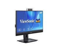 ViewSonic VG2457V - Monitor de conexión de videoconferencia de 24 Pulgadas y 1080p con cámara Web IR Compatible con Windows Hello, ergonomía Avanzada y USB C de 90 W para hogar y Oficina
