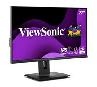 ViewSonic VG2748A-2K Monitor ergonómico IPS QHD de 27 pulgadas con sensor de luz ambiental, regulador de pantalla automático, alerta de privacidad de pantalla, hub USB, DisplayPort, HDMI y VGA para el
