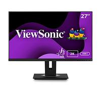 ViewSonic VG2756-2K QHD LED IPS HDMI, DipsplayPort Ethernet RJ45, USB, Altavoces de pie ergonómico reclinable, pivote