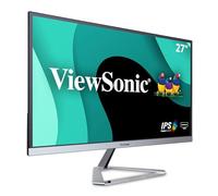 VIEWSONIC VX2776-SMHD - Monitor 27" Full HD IPS (1920 x 1080, 4ms, 250 nits, 178°/178°, VGA/HDMI/DP, Altavoces, sin Marco, Blue Light Filter, Flicker Free), Color Negro/Plata