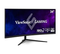 ViewSonic VX3418C-2K UWQHD Monitor Gaming 34 Pulgadas Curvo, VA, 180 Hz, 1ms, 2560p x 1440p, 1500R, HDR10, FreeSync Prem, sin Marco, HDMI, DP