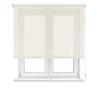 VIEWTEX | Estor Enrollable Screen Grado de Apertura 5% Blanco Lino 135 X 190cm | Aislante térmico | Translúcido | Fabricado en España | Garantia 5 años