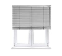 VIEWTEX | Persiana Veneciana de Aluminio 25mm Color Aluminio - 150x250 cm | Cordón y Bastón para Ajuste de Luz | Instalación en Pared o Techo | Fabricado en España | Garantía 5 Años