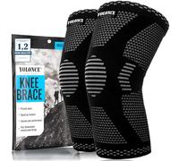 Viexpand 2 Pack Rodilleras Antideslizante Transpirable Support, Rodillera Deportiva, Se Pueden Usar Para Reducir Al Dolor De Rodilla, Recuperación, Rodilleras Articulares, Ejercicio, Correr (L)