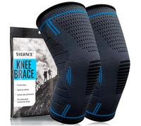 Viexpand 2 PCS Rodilleras de Compresión para Hombres y Mujeres,Rodilleras Gym Compresion,soporte de rodilla para correr y entrenar,Rodillera Estabilizadora de Sujeción Menisco y Ligamento(L)