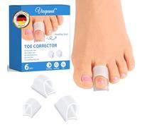 Viexpand 6 piezas Espaciador de Dedoss, Corrector de Dedos en Martillo, Separador de Dedos Meñique, Almohadillas para Evitar el Frotamiento y Aliviar la Presión, para Mujeres y Hombres, Transparente