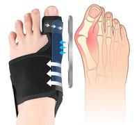 Viexpand Bunion Corrector, Adjustable Toe Separators, Hallux Valgus and Super Toes, Heel Adjustment Straps, Suitable for Men and Women Feet, Day and Night (Left)