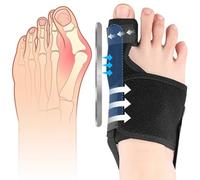 Viexpand Bunion Corrector, Adjustable Toe Separators, Hallux Valgus and Super Toes, Heel Adjustment Straps, Suitable for Men and Women Feet, Day and Night (Right)