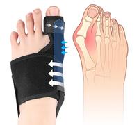 Viexpand Corrector De Juanetes, Ajustable Separadores de Dedos, Hallux Valgus y Dedos Superpues, Correas de Ajuste para el Talón, Adecuado Para Pies De Hombres Y Mujeres, Día y Noche(Izquierda)