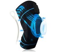 Viexpand Rodilleras Ligamento Deportiva Ajustable, Rodillera Antideslizante de Compresión, Ajustable Rodillera Para Hombre y Mujer, Para Correr, Entrenamiento, Baloncesto, Bicicleta(L)