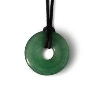 Vifaleno Aventurina Verde Collar, Natural, Redondo aplanado, 30x5mm