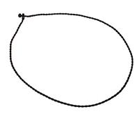 Vifaleno Seda cuerda de collar, negro, 2mm