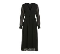 Vila Vifalia V-Neck L/S Midi Dress-Noos Vestido, Negro, 44 Mujeres