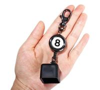 VIFER Soporte de Tiza de Billar Retractable Snooker Pool Cue Porta Tizas Billar Llavero Portátil Negro